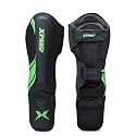 XPEED XP1806 Shin Pad/Shin Guard for Men and Women | Training Practice and Sports | Ultra Light Weight Shinguard with Ankle Adjustable | Hook and Loop Closure System (S, Green)