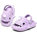 XPKWS Shark Slides Kids Clogs LED Light up Garden Shoes Sharklas Boys Girls Mules Sandals Toddler Slippers Indoor Outdoor Non-slip