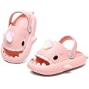 XPKWS Shark Slides Kids Clogs LED Light up Garden Shoes Sharklas Boys Girls Mules Sandals Toddler Slippers Indoor Outdoor Non-slip