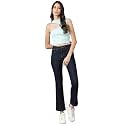XPOSE Women Navy Blue Comfort Bootcut High-Rise