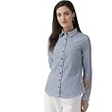 XPOSE Women Navy Blue White Regular Fit