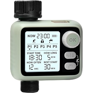 xpr3ss home amp garden automatic irrigation water timer with 5 different water programs with rain sensor watering system drip irrigation digital controller fully automatic adapters child lock feature