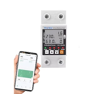 xpr3ss taxnele 63a tuya wifi bidirectional meter smart earth leakage over voltage under voltage over current earth leakage surge protector relay switch energy power kwh smart life