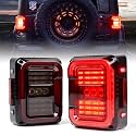 Xprite C-Shape LED Tail Lights Compatible with 2007-2018 Jeep Wrangler, SMK