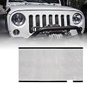 Xprite Black Grill Insert Compatible with Jeep Wrangler JK JKU 2007-2018