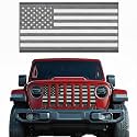 Xprite Grill Insert Compatible with Jeep JL JT 2018-2026 Black White Flag