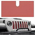 Xprite Red Grill Insert Compatible with Jeep Wrangler JL JT 2018-2026