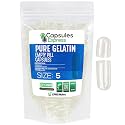 XPRS Nutra Size 5 Empty Capsules - 5000 Count Very Small Clear Empty Gelatin Capsules - Pills DIY Capsule Filling - Fillable Pill Gel Caps for Do-It-Yourself Vitamin Supplements