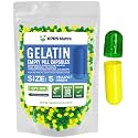 XPRS Nutra Size 5 Empty Capsules - 100 Count Very Small Empty Gelatin Capsules - Pills DIY Capsule Filling - Fillable Pill Gel Caps for Do-It-Yourself Vitamin Supplements (Green/Yellow)