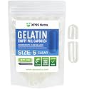 XPRS Nutra Size 5 Empty Capsules - 500 Count Very Small Clear Empty Gelatin Capsules - Pills DIY Capsule Filling - Fillable Pill Gel Caps for Do-It-Yourself Vitamin Supplements