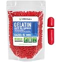 XPRS Nutra Size 5 Empty Capsules - 500 Count Very Small Empty Gelatin Capsules - Pills DIY Capsule Filling - Fillable Pill Gel Caps for Do-It-Yourself Vitamin Supplements (Red)