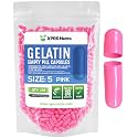 XPRS Nutra Size 5 Empty Capsules - 100 Count Very Small Empty Gelatin Capsules - Pills DIY Capsule Filling - Fillable Pill Gel Caps for Do-It-Yourself Vitamin Supplements (Pink)