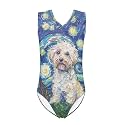Xpyiqun Bathing Suits for Girls 3-14 Kids Summer One Piece Swimwear Beach Sport Sleeveless Swimsuits Athletic