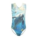 Xpyiqun Bathing Suits for Girls 3-14 Kids Summer One Piece Swimwear Beach Sport Sleeveless Swimsuits Athletic