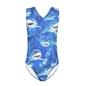 Xpyiqun Bathing Suits for Girls 3-14 Kids Summer One Piece Swimwear Beach Sport Sleeveless Swimsuits Athletic