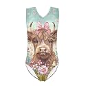 Xpyiqun Bathing Suits for Girls 3-14 Kids Summer One Piece Swimwear Beach Sport Sleeveless Swimsuits Athletic