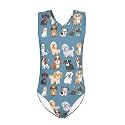 Xpyiqun Bathing Suits for Girls 3-14 Kids Summer One Piece Swimwear Beach Sport Sleeveless Swimsuits Athletic