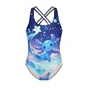 Xpyiqun Swimsuit for Girls One Piece Bathing Suits Size 5-14 Sleeveless Swimwear Cross Shoulder Strap Swimming Wear