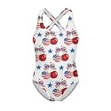 Xpyiqun Swimsuit for Girls One Piece Bathing Suits Size 5-14 Sleeveless Swimwear Cross Shoulder Strap Swimming Wear