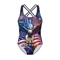 Xpyiqun Swimsuit for Girls One Piece Bathing Suits Size 5-14 Sleeveless Swimwear Cross Shoulder Strap Swimming Wear