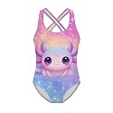 Xpyiqun Swimsuit for Girls One Piece Bathing Suits Size 5-14 Sleeveless Swimwear Cross Shoulder Strap Swimming Wear