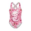 Xpyiqun Swimsuit for Girls One Piece Bathing Suits Size 5-14 Sleeveless Swimwear Cross Shoulder Strap Swimming Wear