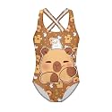 Xpyiqun Swimsuit for Girls One Piece Bathing Suits Size 5-14 Sleeveless Swimwear Cross Shoulder Strap Swimming Wear