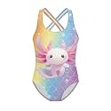 Xpyiqun Swimsuit for Girls One Piece Bathing Suits Size 5-14 Sleeveless Swimwear Cross Shoulder Strap Swimming Wear