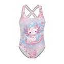 Xpyiqun Swimsuit for Girls One Piece Bathing Suits Size 5-14 Sleeveless Swimwear Cross Shoulder Strap Swimming Wear