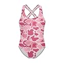 Xpyiqun Swimsuit for Girls One Piece Bathing Suits Size 5-14 Sleeveless Swimwear Cross Shoulder Strap Swimming Wear