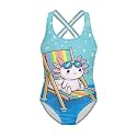Xpyiqun Swimsuit for Girls One Piece Bathing Suits Size 5-14 Sleeveless Swimwear Cross Shoulder Strap Swimming Wear