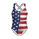 Xpyiqun Swimsuit for Girls One Piece Bathing Suits Size 5-14 Sleeveless Swimwear Cross Shoulder Strap Swimming Wear