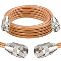 XRDS -RF 10FT RG8X Coaxial Cable with UHF Male PL259 Connectors, Solid Copper Core, Braided Shield, CB Cable for Ham Radio, HF Radio, and Communication Devices