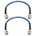 XRDS -RF 12G SDI Cable 1FT 2PCS, SDI Video Cables 3G/6G/12G 75ohm BNC Male Cable Supports HD-SDI/3G/6G-SDI/4K/8K for Video Security Camera Converter