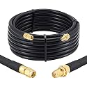 XRDS -RF 15ft SMA Male to SMA Female Coax Cable, 50 Ohm Low Loss KMR240 SMA Connectors Pure Copper Coaxial Cable
