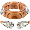 XRDS -RF 25FT RG8X Coaxial Cable with UHF Male PL259 Connectors, Solid Copper Core, Braided Shield, CB Cable for Ham Radio, HF Radio, and Communication Devices