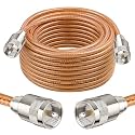 XRDS -RF 30FT RG8X Coaxial Cable with UHF Male PL259 Connectors, Solid Copper Core, Braided Shield, CB Cable for Ham Radio, HF Radio, and Communication Devices