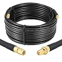 XRDS -RF 35ft SMA Male to SMA Female Coax Cable, 50 Ohm Low Loss KMR240 SMA Connectors Pure Copper Coaxial Cable for SDR Equipment Antenna, Ham Radio, 3G 4G LTE Antenna, ADS-B, GPS, LAN