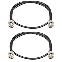 XRDS -RF 50 ohm BNC Cable 2FT 2PCS, BNC Male Extension RG58 Coax Cable for Antenna Analyzer, CB Radio, Security CCTV Camera