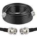 XRDS -RF 50 ohm BNC Cable 75FT, BNC Male Extension RG58 Coax for Antenna Analyzer, CB Radio, Security CCTV Camera
