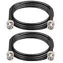 XRDS -RF 50 ohm BNC Cable 6FT 2PCS, BNC Male Extension RG58 Coax Cable for Antenna Analyzer, CB Radio, Security CCTV Camera