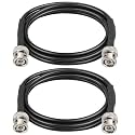 XRDS -RF 50 ohm BNC Cable 5FT 2PCS, BNC Male Extension RG58 Coax Cable for Antenna Analyzer, CB Radio, Security CCTV Camera