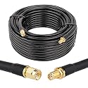 XRDS -RF 50ft SMA Male to SMA Female Coax Extension Cable, 50 Ohm KMR240 Low Loss SMA Coax Coaxial Cable with SMA Connectors for 3G/4G/5G/LTE/ADS-B/WiFi/RF/Ham/Radio