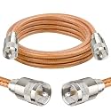 XRDS -RF 6FT RG8X Coaxial Cable with UHF Male PL259 Connectors, Solid Copper Core, Braided Shield, CB Cable for Ham Radio, HF Radio, and Communication Devices