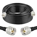 XRDS -RF RG58 Coax CB Cable 75FT, 50 Ohm with PL-259 UHF Male Connectors – Flexible &amp; Durable Coaxial Cable for CB Radio, Ham Radio, Antenna, SWR Meter, SDR