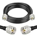 XRDS -RF RG58 Coax CB Cable 10FT, 50 Ohm with PL-259 UHF Male Connectors – Flexible & Durable Coaxial Cable for CB Radio, Ham Radio, Antenna, SWR Meter, SDR