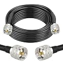 XRDS -RF RG58 Coax CB Cable 25FT, 50 Ohm with PL-259 UHF Male Connectors – Flexible &amp; Durable Coaxial Cable for CB Radio, Ham Radio, Antenna, SWR Meter, SDR