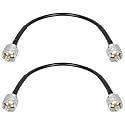 XRDS -RF RG58 Coax CB Cable 1FT-2PCS, 50 Ohm with PL-259 UHF Male Connectors – Flexible & Durable Coaxial Cable for CB Radio, Ham Radio, Antenna, SWR Meter, SDR