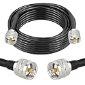 XRDS -RF RG58 Coax CB Cable 20FT, 50 Ohm with PL-259 UHF Male Connectors – Flexible &amp; Durable Coaxial Cable for CB Radio, Ham Radio, Antenna, SWR Meter, SDR