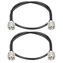 XRDS -RF RG58 Coax CB Cable 2FT-2PCS, 50 Ohm with PL-259 UHF Male Connectors – Flexible & Durable Coaxial Cable for CB Radio, Ham Radio, Antenna, SWR Meter, SDR